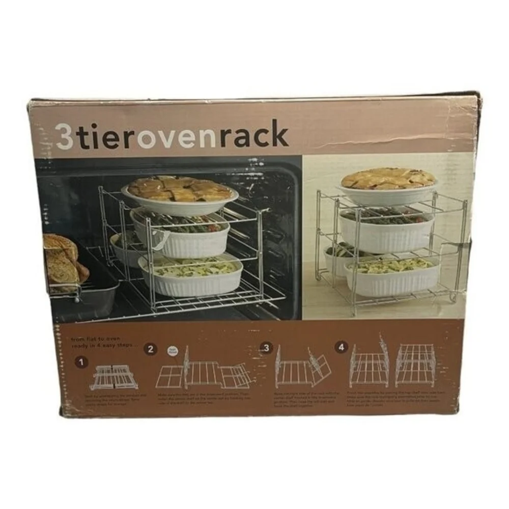 3-Tier Collapsible Oven Rack Heavy Duty Wire Rack 14.5